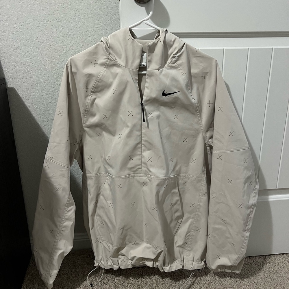 Nike Men's Light Beige Windbreaker Jacket- Slightly Worn!